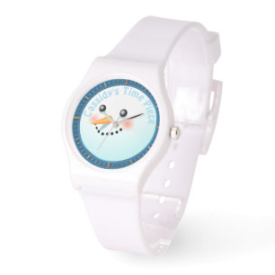 Reloj De Pulsera Feliz rostro de Snowman