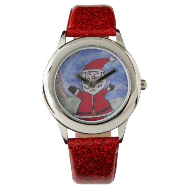 Reloj De Pulsera Feliz Santa (Anverso)
