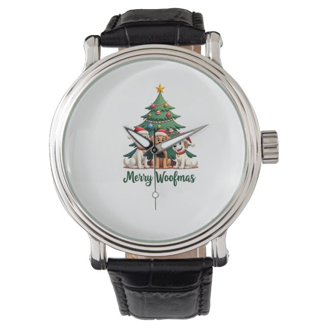 Reloj De Pulsera Feliz Woofmas (2) (Anverso)