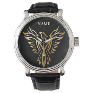 Reloj De Pulsera Fénix dorado, elegancia