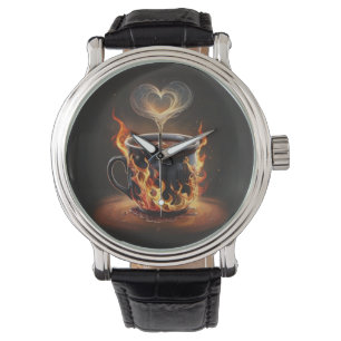 Reloj De Pulsera Feroy Navidades en la Copa de Café con arte al vap