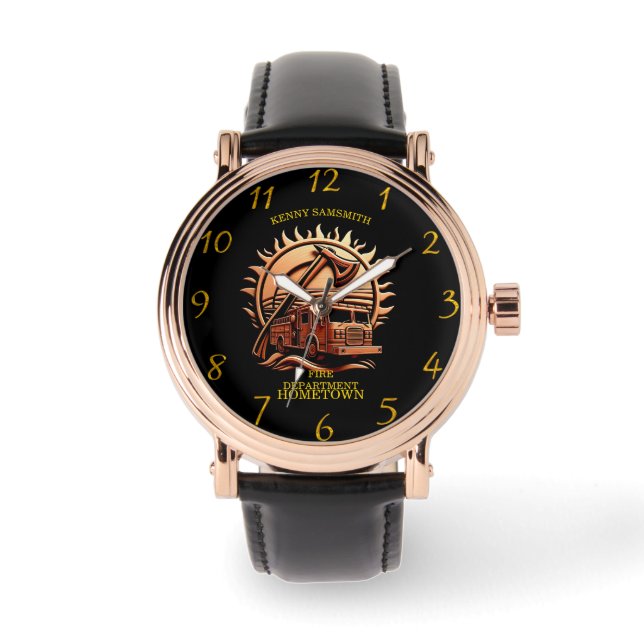Reloj De Pulsera Feroy Valor Intrincado Diseño Heroico De Camión De (Anverso)
