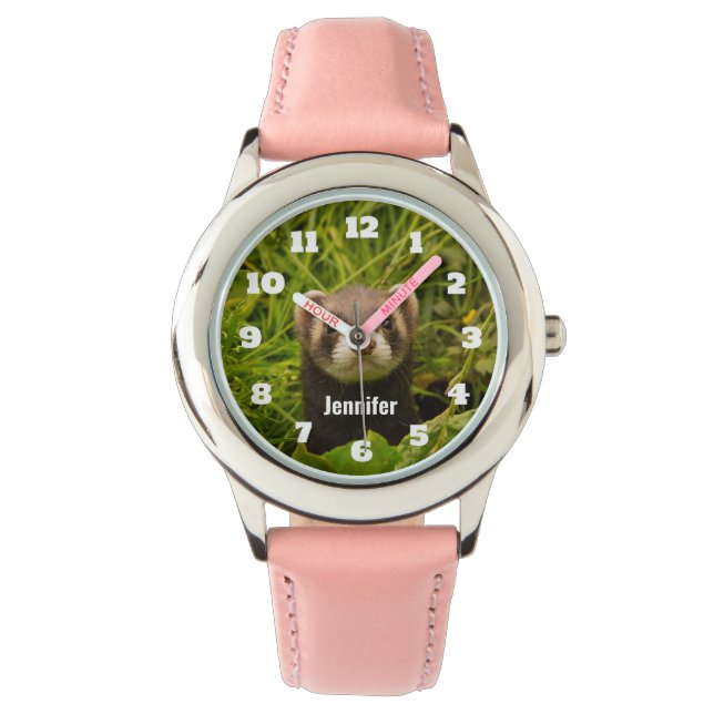 Reloj De Pulsera Ferrete marrón en la hierba (Anverso)