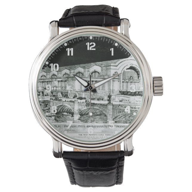 Reloj De Pulsera Ferrocarril de Pensilvania 30th Street Station (Anverso)