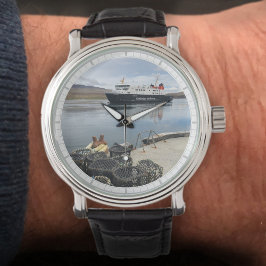 Reloj De Pulsera Ferry y puerto en la isla de Islay, Escocia