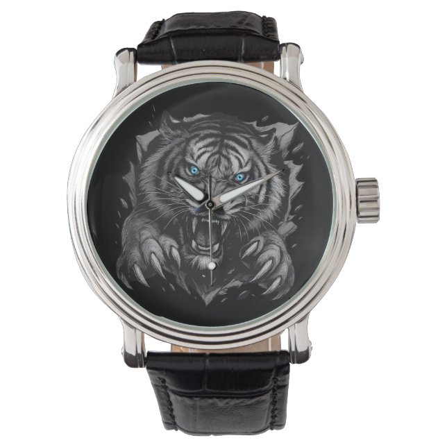 Reloj De Pulsera Fierce Tiger Breakthrough: Negrita y salvaje (Anverso)