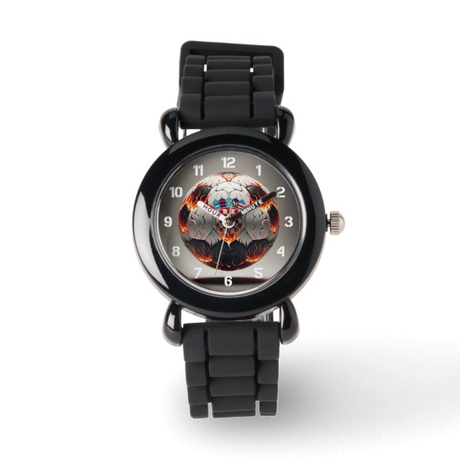 Reloj De Pulsera Fiery Ball de fútbol croata (Anverso)