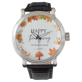 Reloj De Pulsera Fiesta de Acción de Gracias de Otoño Acogedor