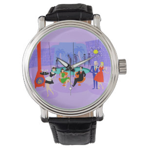 Reloj De Pulsera Fiesta de cócteles retro tropical Watch