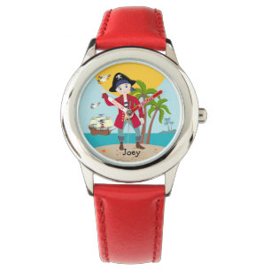 Reloj De Pulsera Fiesta de cumpleaños de niño pirata