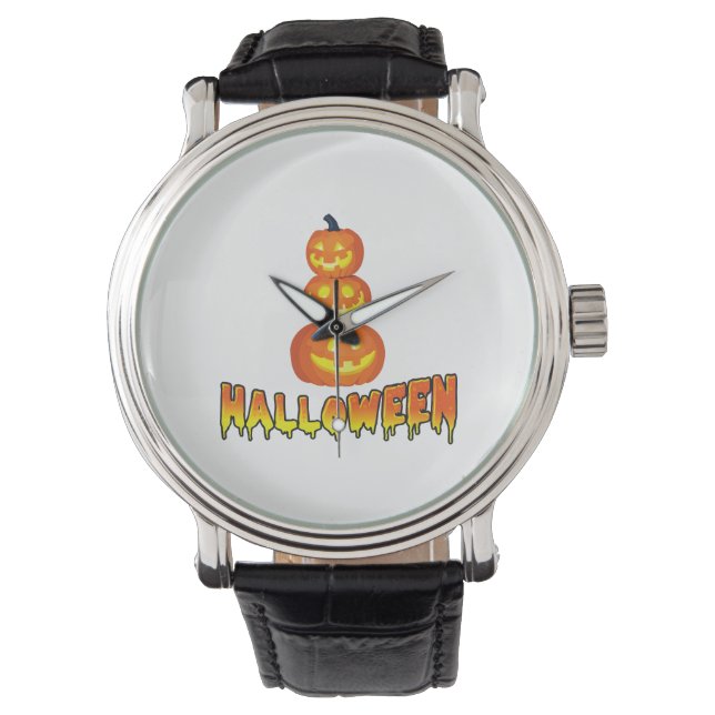Reloj De Pulsera Fiesta de Halloween, calabazas de Halloween (Anverso)