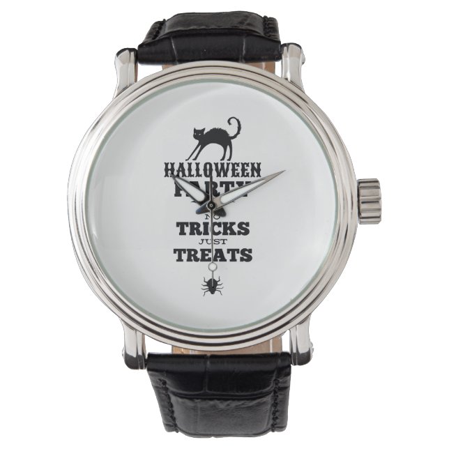 Reloj De Pulsera Fiesta de Halloween no trata sólo trucos camisas g (Anverso)