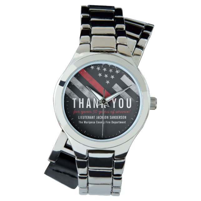 Reloj De Pulsera Fiesta de Jubilación del Departamento de Bomberos (Anverso)