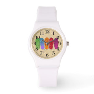Reloj De Pulsera Fiesta de playa con sandalias