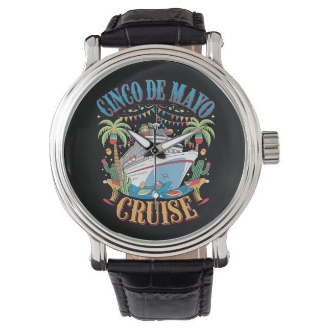 Reloj De Pulsera Fiesta del barco mexicano Cinco De Mayo (Anverso)