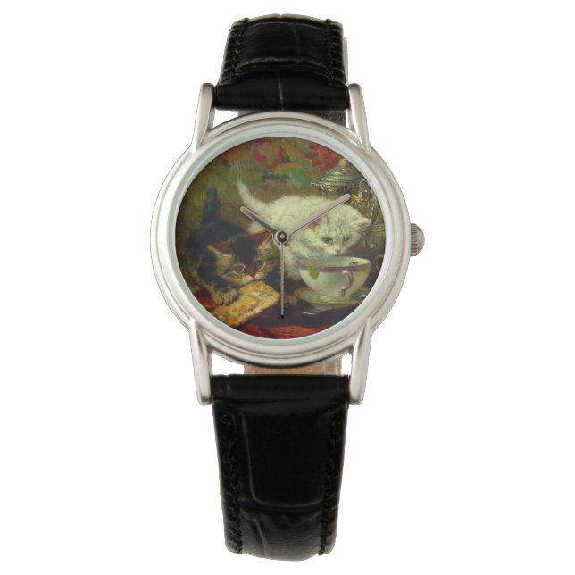 Reloj De Pulsera Fiesta del Té de Gatitos (Anverso)
