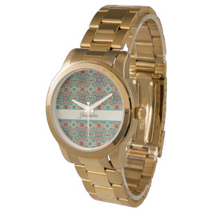 Reloj De Pulsera Fiesta florece, personalizable