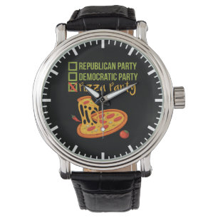 Reloj De Pulsera Fiesta Pizza - Divertido voto de Novedad político