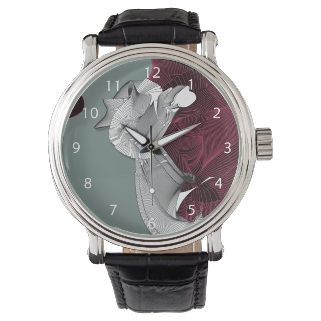 Reloj De Pulsera Figura de arte digital (Anverso)