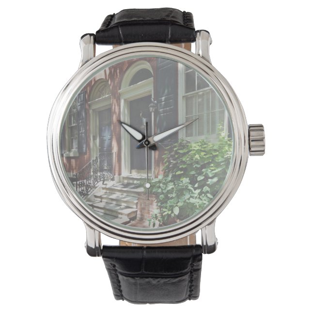 Reloj De Pulsera Filadelfia PA - Calle en Society Hill (Anverso)
