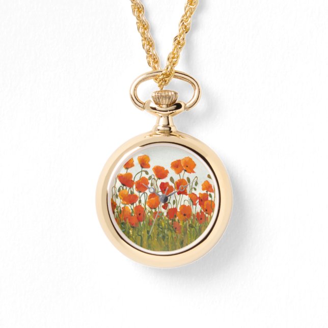 Reloj De Pulsera Filas de Poppies I (Anverso)
