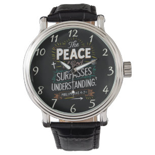 Reloj De Pulsera Filipenses 4:7 Paz Comprensión Fe