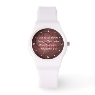 Reloj De Pulsera Filipinas 4:13 Verso de la Biblia Cristiana