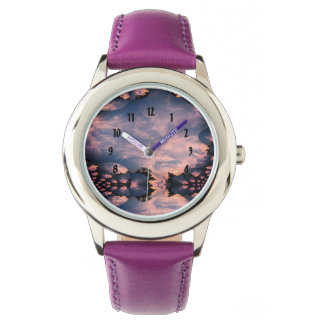 Reloj De Pulsera Filtro Fractal Sangria de los cielos del sol