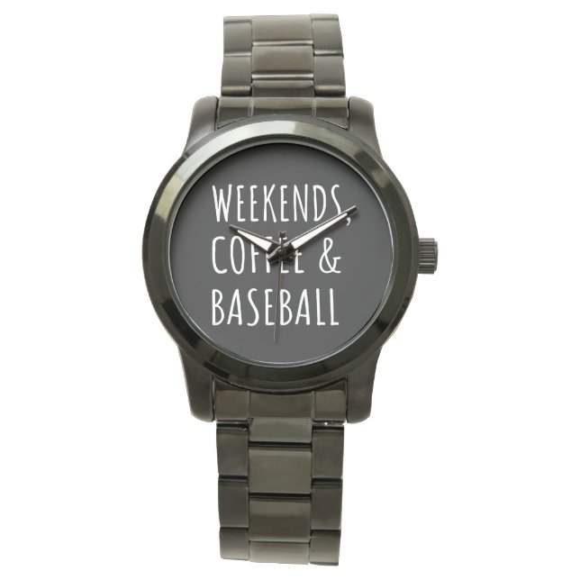 Reloj De Pulsera Fines De Semana, Café Y Béisbol (Anverso)