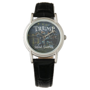 Reloj De Pulsera Firma Trump Azul Oscuro Familia Libertad Fe