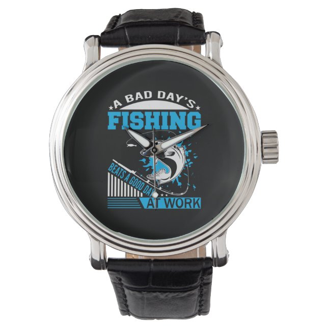 Reloj De Pulsera Fishing Gift A Good Day Fishing (Anverso)