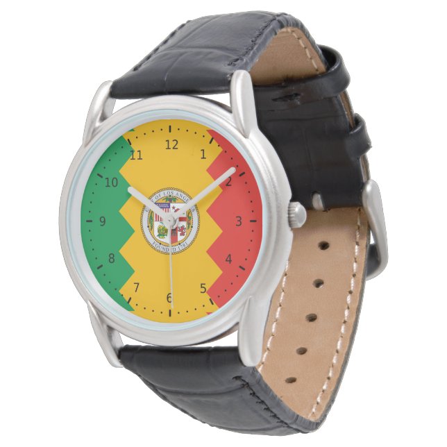 Reloj De Pulsera Flag of Los Angeles, California (Angular)