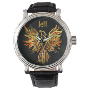 Reloj De Pulsera Flamante Phoenix Personalizado