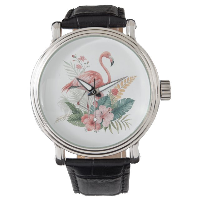 Reloj De Pulsera Flamenco Con Flores (Anverso)