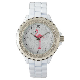 Reloj De Pulsera Flamenco elegante rosado femenino lindo