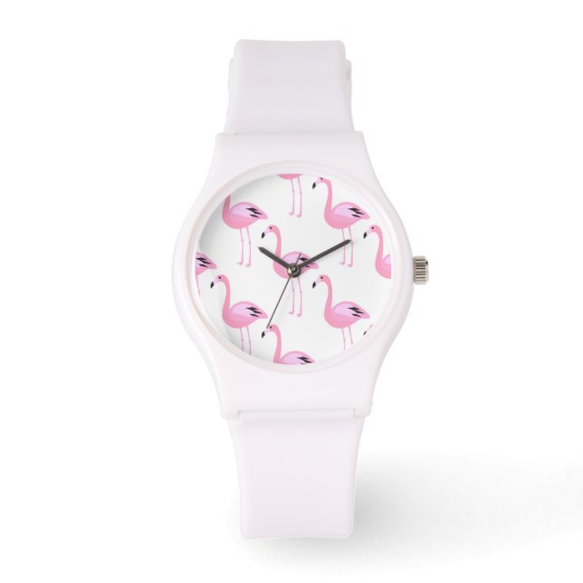 Reloj De Pulsera Flamencos rosados 2 (Anverso)