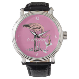 Reloj De Pulsera Flamingo Beber Martini Thunder_Cove