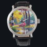 Reloj De Pulsera Flamingo de pie en el lago-365476<br><div class="desc">Flamingo de pie en el lago-365476</div>