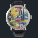 Reloj De Pulsera Flamingo de pie en el lago-365476<br><div class="desc">Flamingo de pie en el lago-365476</div>