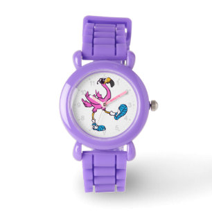 Reloj De Pulsera Flamingo divertido con gafas de sol   elegir el co