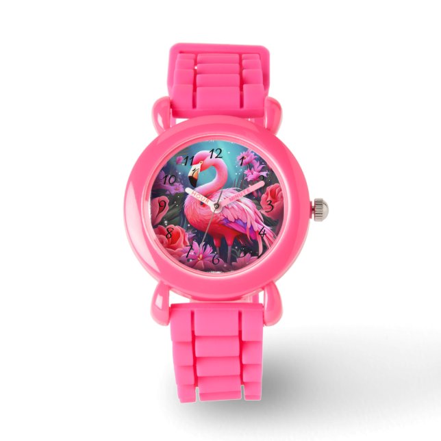 Reloj De Pulsera Flamingo rosa (Anverso)