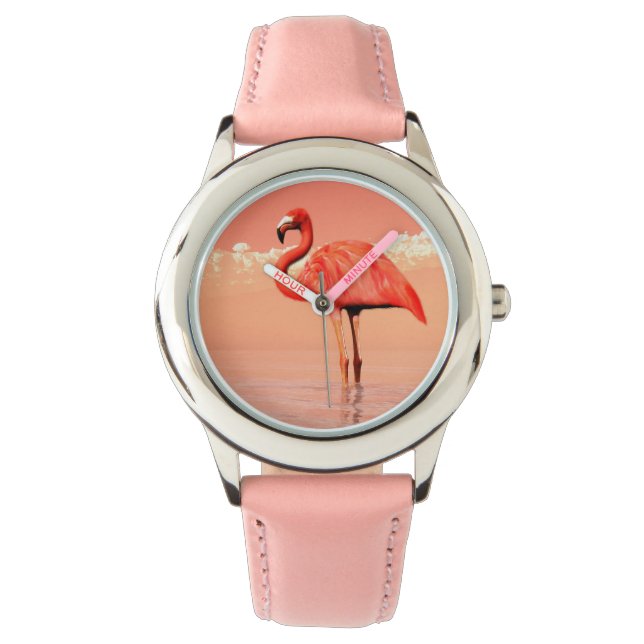 Reloj De Pulsera Flamingo rosa (Anverso)