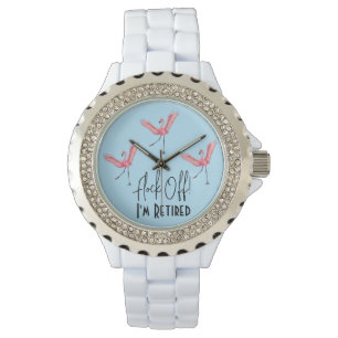 Reloj De Pulsera Flamingos Flock I'm Retirado Funny