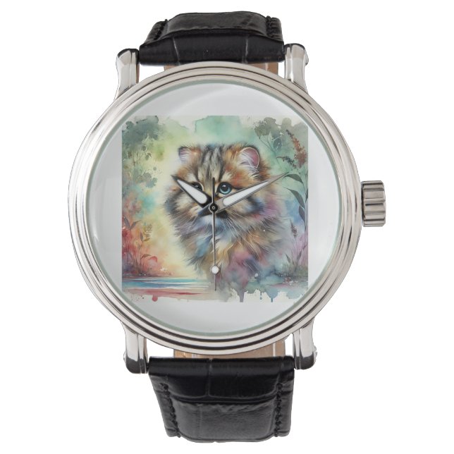 Reloj De Pulsera Flat Headed Cat 101024AREF119 - Watercolor (Anverso)