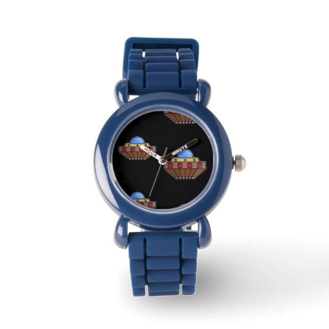 Reloj De Pulsera Flaufo en negro espacial (Anverso)