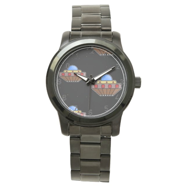 Reloj De Pulsera Flaufo en negro espacial (Anverso)