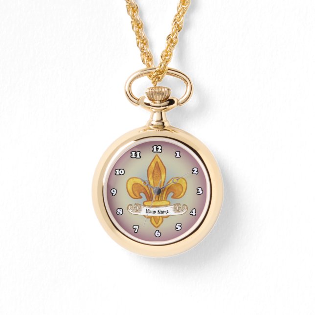 Reloj De Pulsera Fleur De Lis Family Crest (Anverso)