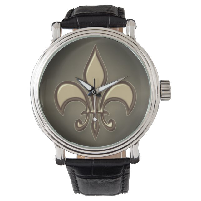 Reloj De Pulsera Fleur de oro negro radiante (Anverso)