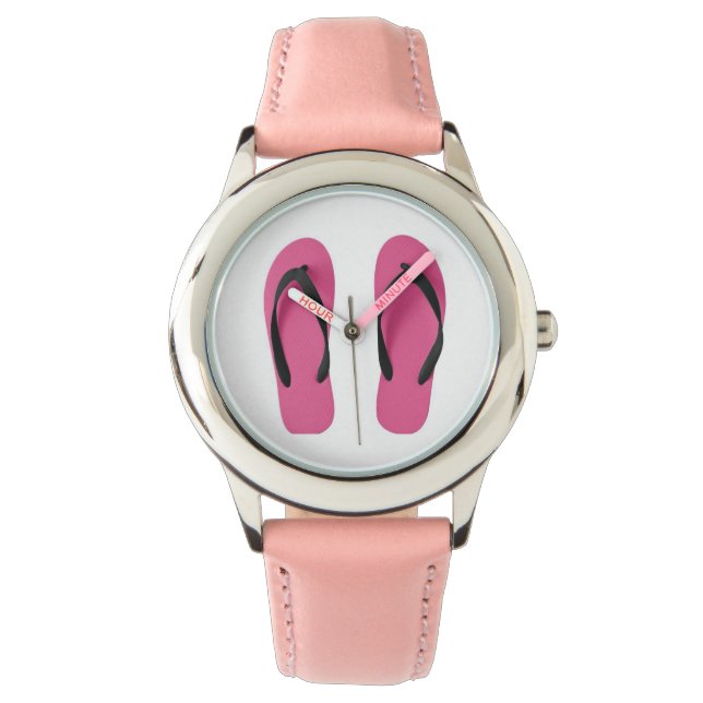 Reloj De Pulsera Flip Flops Pink (Anverso)