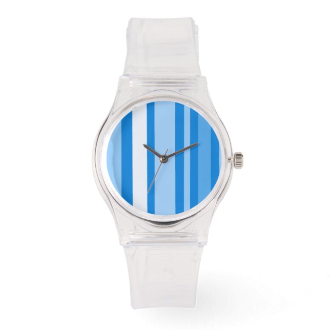Reloj De Pulsera Flirty Blue Stripes (Anverso)